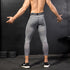 Men's Dry Fit Capri Workout Running Leggings Compression Shorts